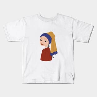 Modern Muses - A Girl w/ The Pearl Earring Kids T-Shirt